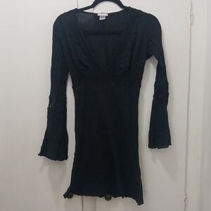 Elegant Black Long Sleeve Dress